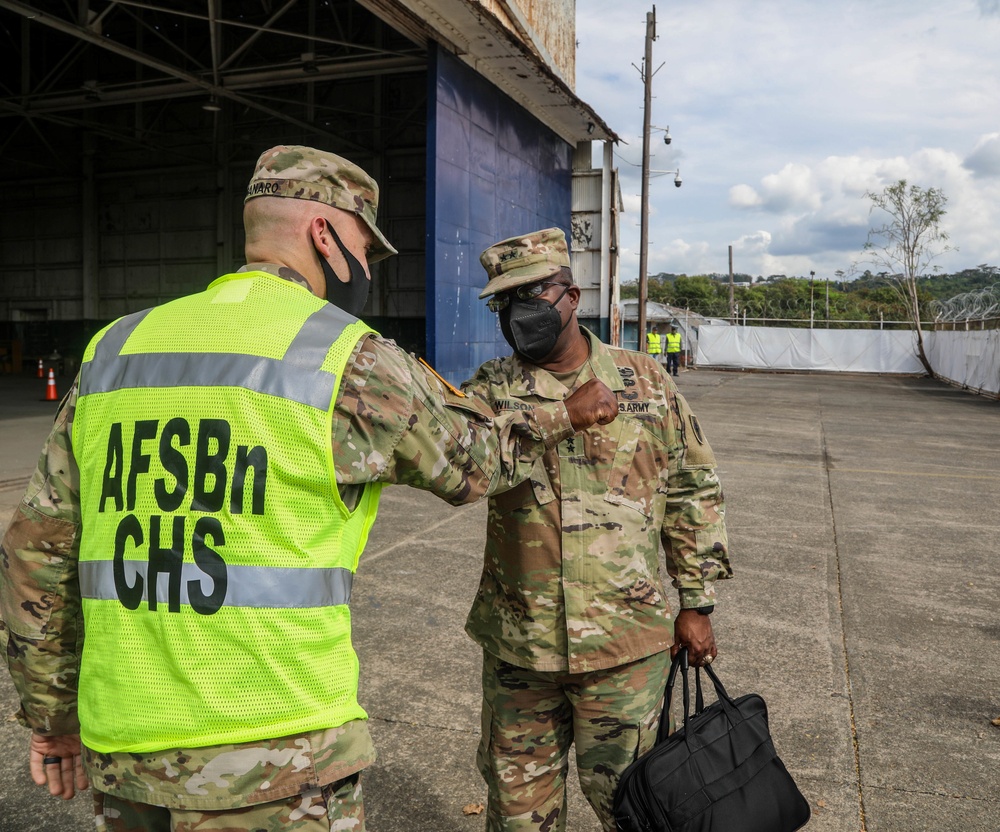 8th TSC Commanding General, Maj. Gen David Wilson Meets with Soldiers from Army Field Support Battalion-Charleston