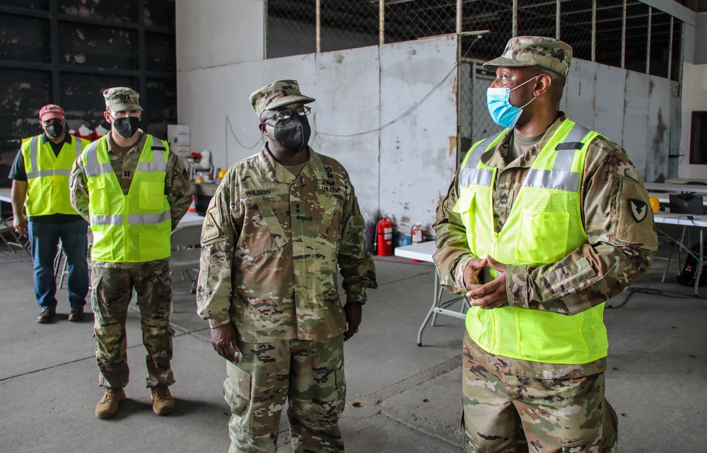 8th TSC Commanding General, Maj. Gen David Wilson Meets with Soldiers from Army Field Support Battalion-Charleston