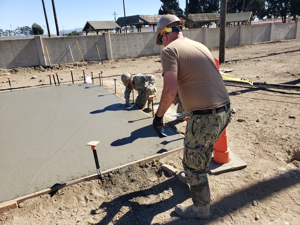 US Navy Seabees with NMCB-5 train at Seabee Tech Trainer