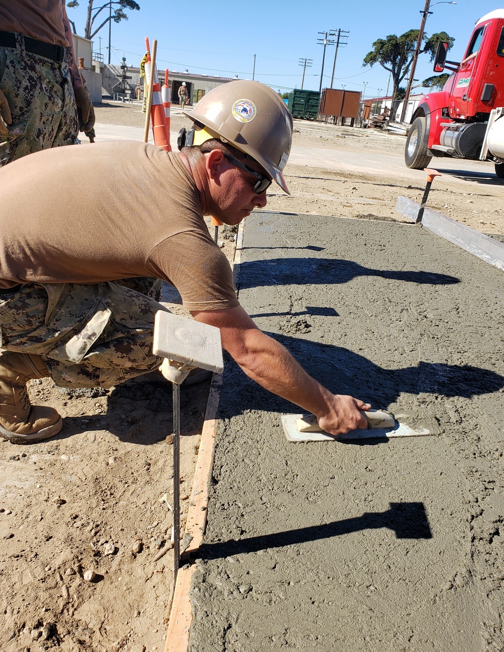 US Navy Seabees with NMCB-5 train at Seabee Tech Trainer