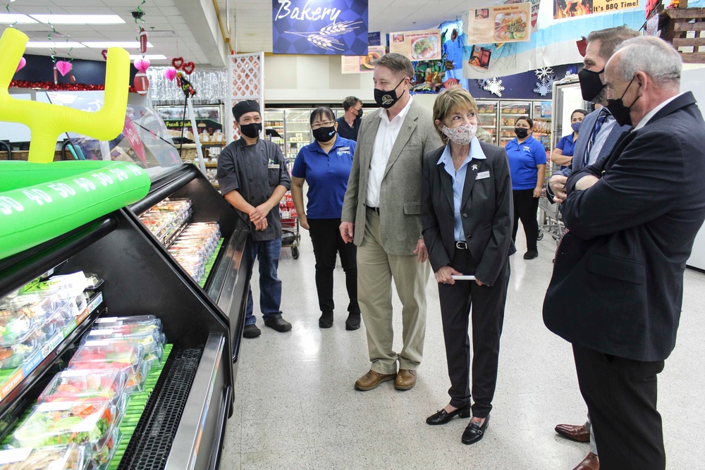 Director and CEO of DECA Visits Orote Commissary