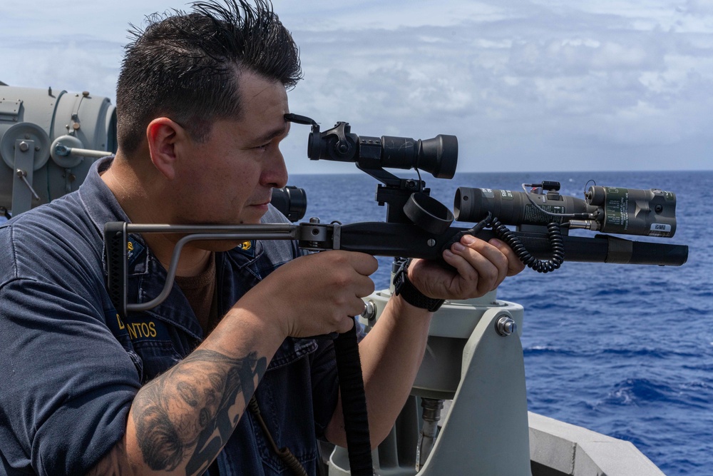 USS Jackson (LCS 6) Sailor Participates in small boat attack drill