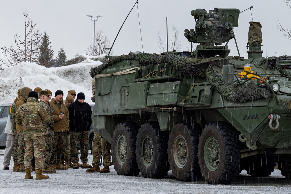 Photo Stryker armored vehicle training during Joint Exercise Arctic Eagle-Patriot 2022