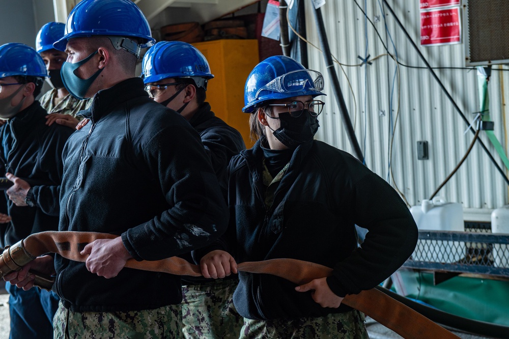USS Ronald Reagan (CVN 76) Damage Control Drill USS Ronald Reagan (CVN 76) Damage Control Drill