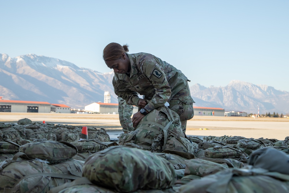 Soldiers of 2nd Battalion, 503rd Parachute Infantry Regiment, 173rd Airborne Brigade, conduct deployment activities