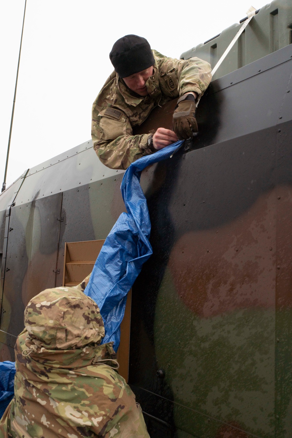 Paratroopers set up in Southeastern Poland