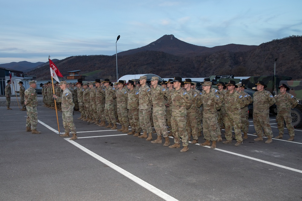 KFOR 29 Conducts End of Tour Ceremony at Camp Nothing Hill