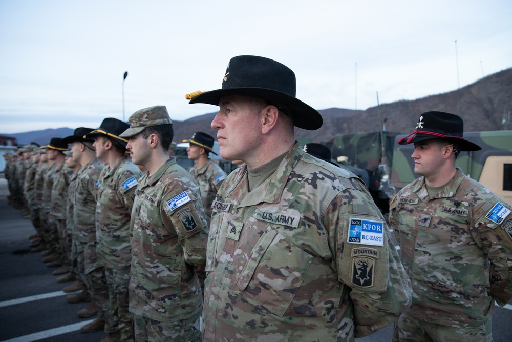 KFOR 29 Conducts End of Tour Ceremony at Camp Nothing Hill