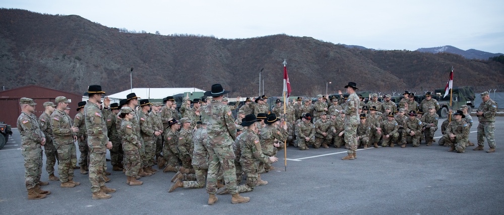 KFOR 29 Conducts End of Tour Ceremony at Camp Nothing Hill