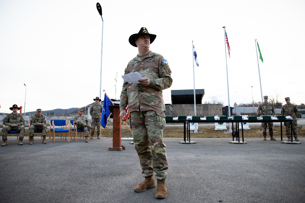 KFOR 29 Conducts End of Tour Ceremony at Camp Nothing Hill