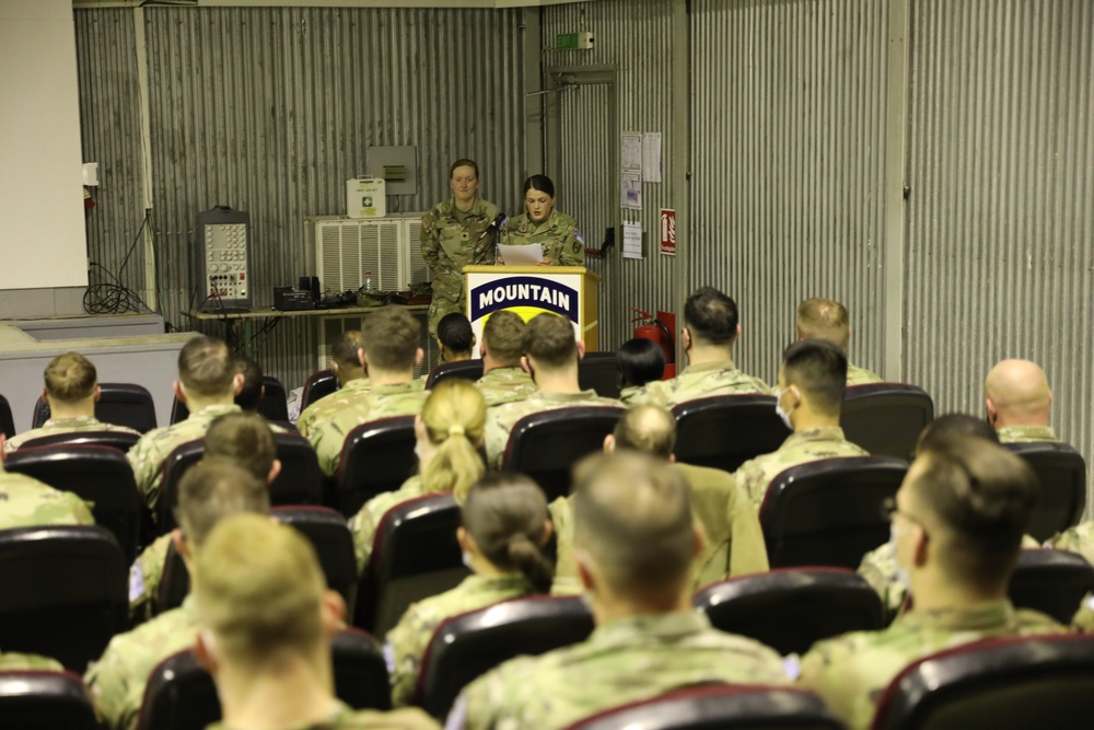 36th Medical Company Area Support has their end of tour awards ceremony for KFOR29.