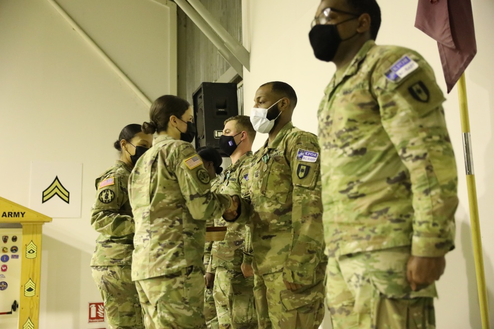 36th Medical Company Area Support has their end of tour awards ceremony for KFOR29.