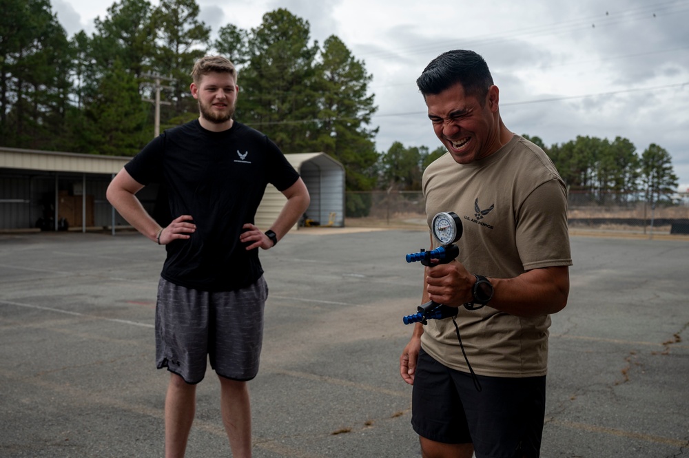 19th CES EOD Airmen run Tier 2 test for DEP members