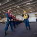 Sailors Heave Lines During A Replenishment At Sea