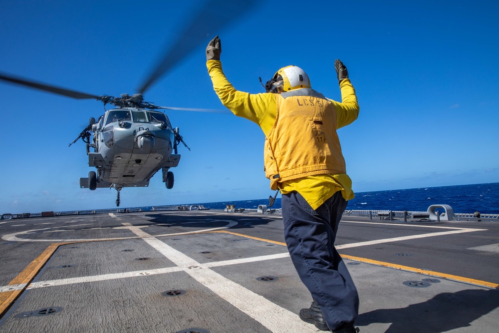 USS Milwaukee Conducts Flight Operations