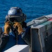 Sailor Participates In A General Quarters Drill