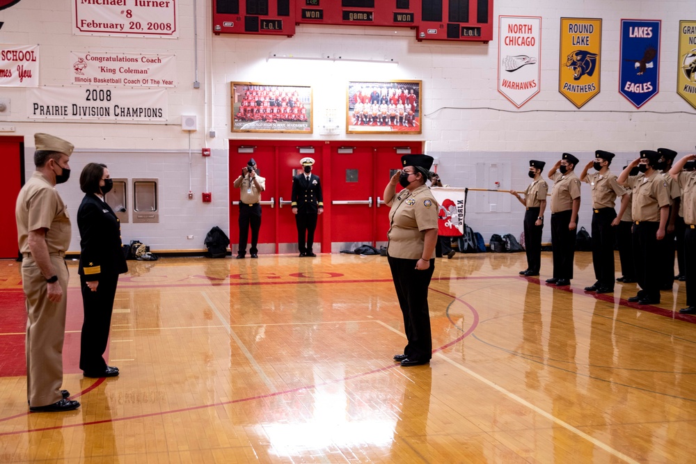 NSTC Commander Visits NJROTC