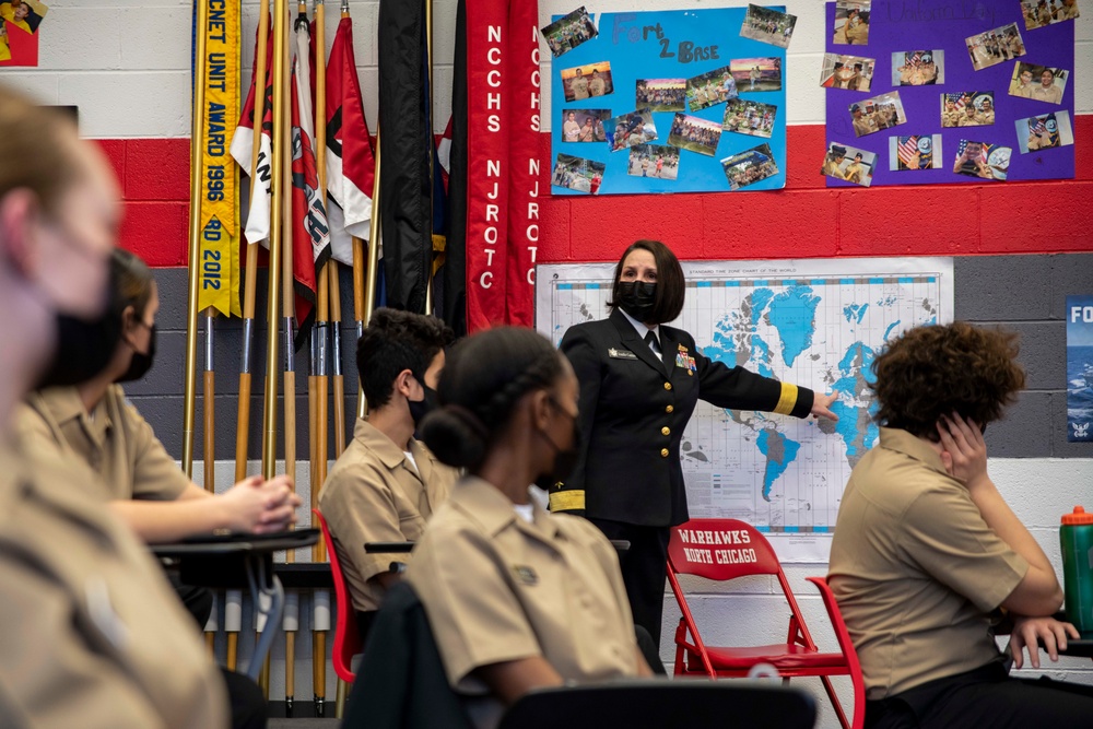 NSTC Commander Visits NJROTC