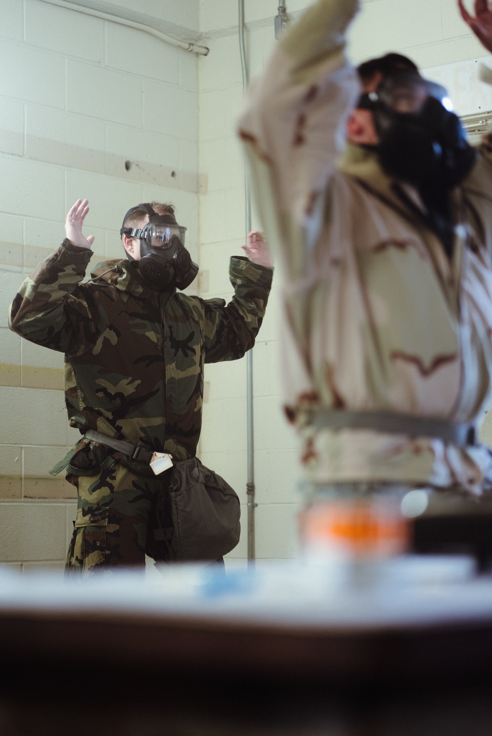 Marines with the 26th MEU Conduct the Gas Chamber