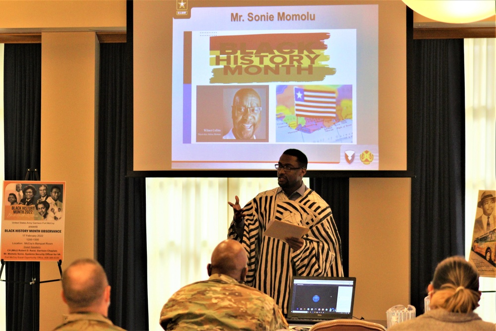Fort McCoy holds 2022 Black History Month observance