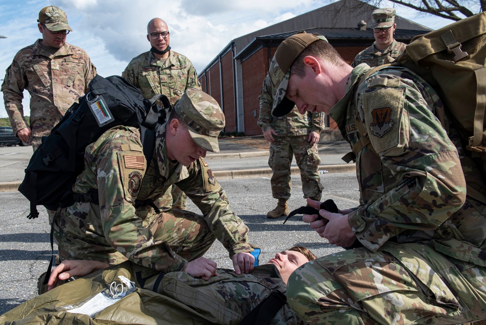 SJAFB Airmen participate in TCCC training