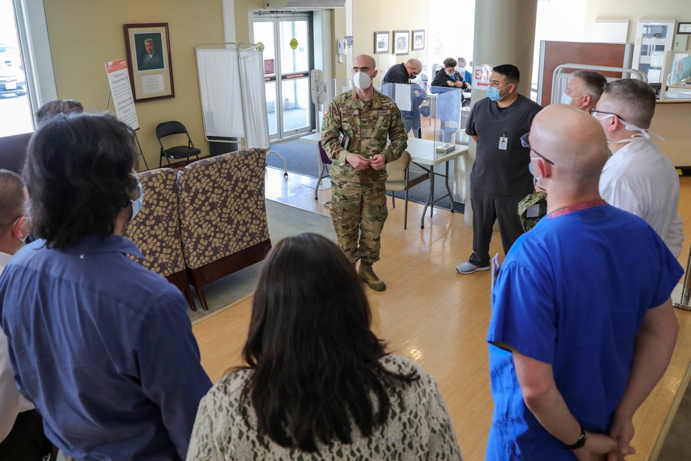 Title 10 Deputy Visits U.S. Air Force Medical Team Lawrence General Hospital