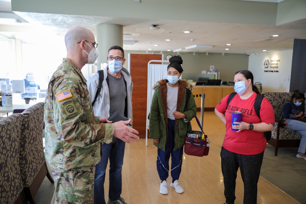 Title 10 Deputy Visits U.S. Air Force Medical Team Lawrence General Hospital