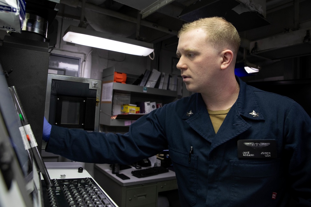 The Harry S. Truman Carrier Strike Group is on a scheduled deployment in the U.S. Sixth Fleet area of operations in support of naval operations to maintain maritime stability and security.