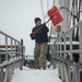 USS Constitution Sailors shovel snow