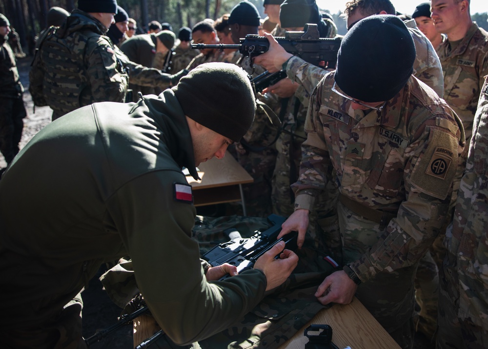 Paratroopers train with their Polish Allies during combined training event