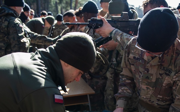 Paratroopers train with their Polish Allies during combined training event
