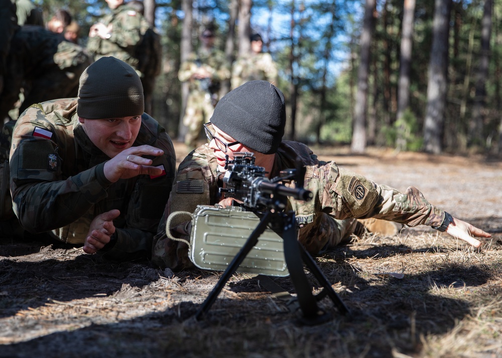 Paratroopers train with their Polish Allies during combined training event