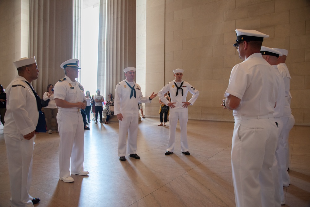 MA2 Miller, MA3 Cox reenlistment ceremony