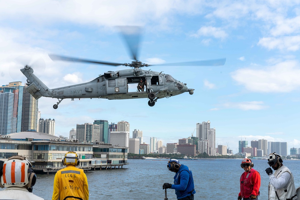 USS Jackson (LCS 6) and HSC 23 Sailors Conduct Flight Operations