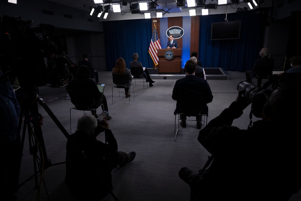 Pentagon Spokesman Holds Press Briefing