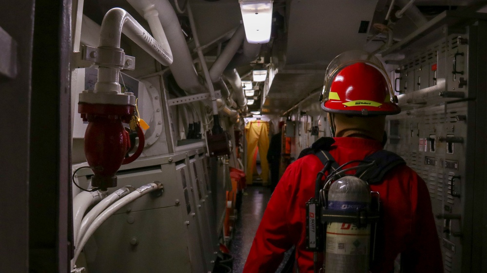 USS Forrest Sherman Damage Control Drill