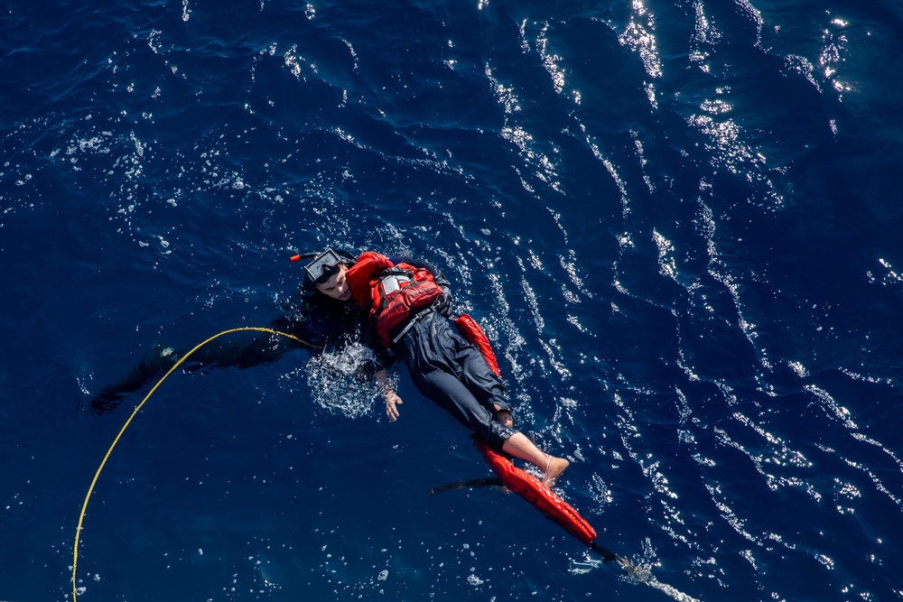 USS Forrest Sherman Man Overboard Drill