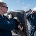 Cryptologic Technician (Collection) Seaman Apprentice Hadyn Randall, left, from Commercial Point, Ohio, blocks a baton strike from Master-at-Arms 1st Class Trenton McKibben, right, from Orlando, Fla., during a Security Reaction Force – Basic training