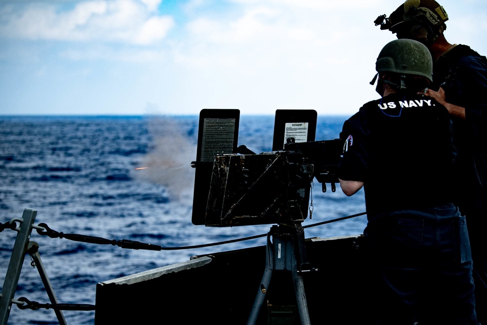 Spruance conducts live-fire exercise