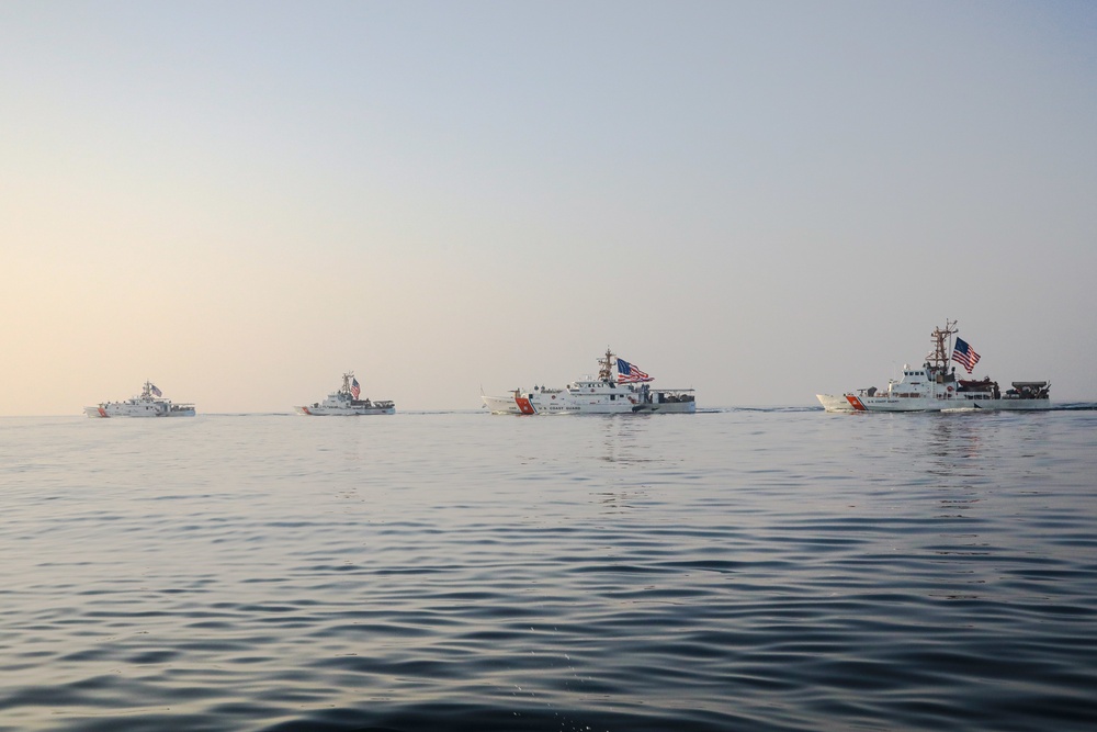 U.S. Coast Guard Cutters Transit Gulf of Oman