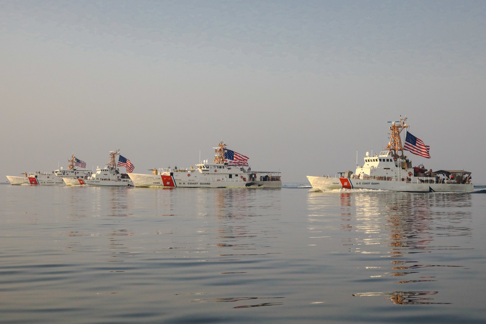 U.S. Coast Guard Cutters Transit Gulf of Oman