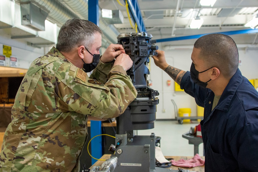 477th MXS performs scheduled maintenance on M61A2 Gatling gun