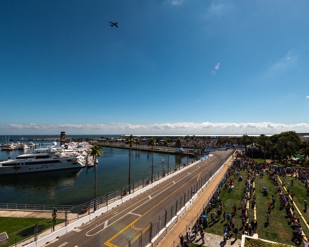 MacDill KC-135 flies over Firestone Grand Prix