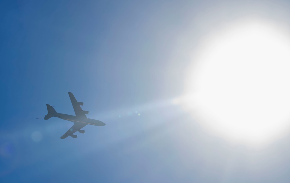 MacDill KC-135 flies over Firestone Grand Prix
