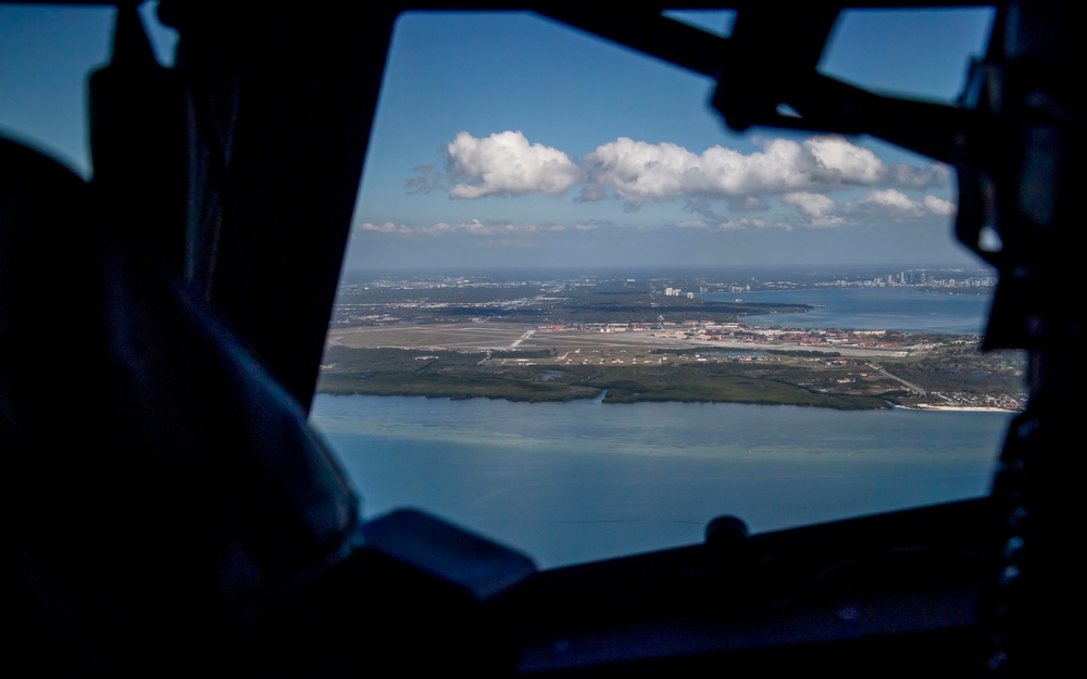 91st Air Refueling Squadron preforms Grand Prix flyover