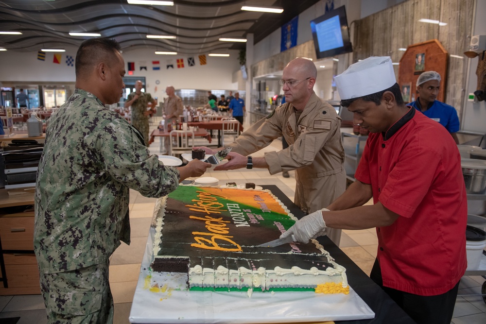 Camp Lemonnier Celebrates Black History Month, Cake Cutting