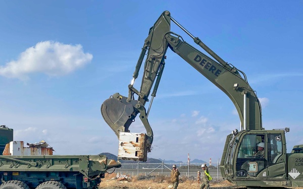 NMCB THREE Detail Iwakuni Seabees alongside 9th Engineering Support Battalion and Marine Wing Support Squadron 172 provide support for Marine Corps Air Station Iwakuni’s Capping Project.