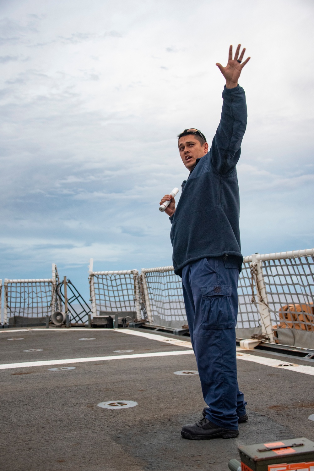 USCGC Stratton crew conduct pyrotechnic training
