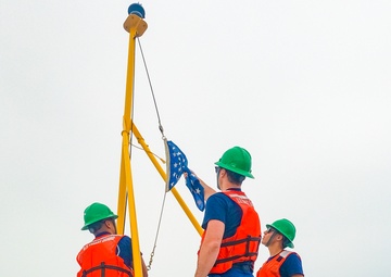 USCGC Stratton crew anchor in Suva, Fiji