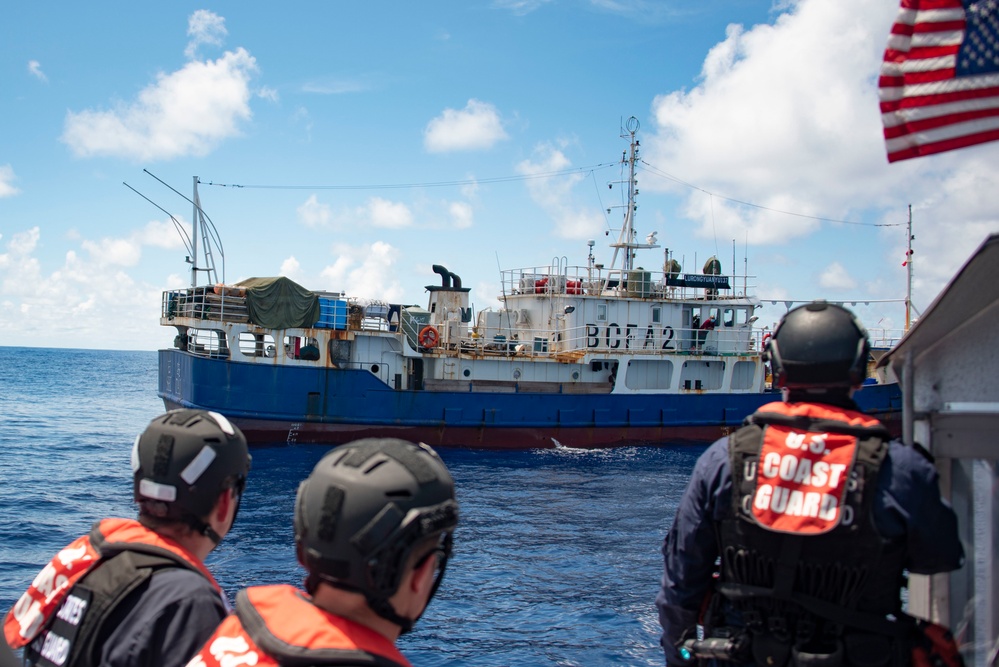 USCGC Stratton crew conduct IUUF Operations